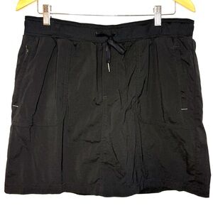 LL Bean Skort Womens Large Black Vista Lined Outdoor Hiking Tennis Pickleball